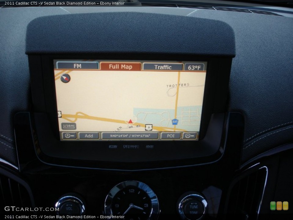 Ebony Interior Navigation for the 2011 Cadillac CTS -V Sedan Black Diamond Edition #60494678