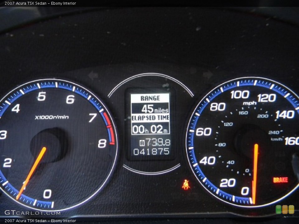 Ebony Interior Gauges for the 2007 Acura TSX Sedan #60496655