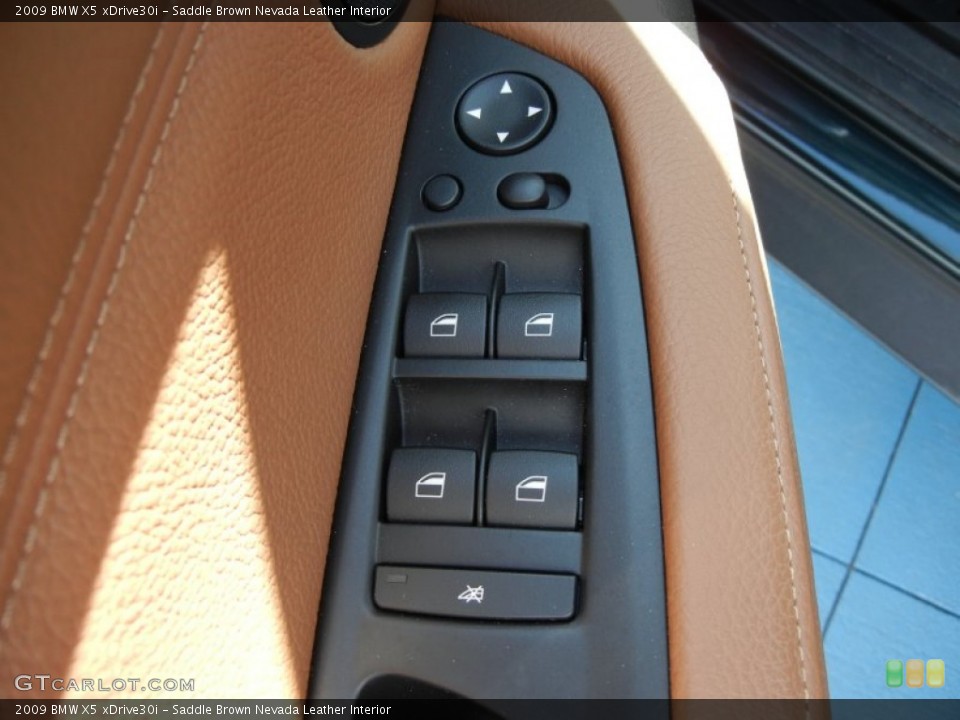 Saddle Brown Nevada Leather Interior Controls for the 2009 BMW X5 xDrive30i #60500249