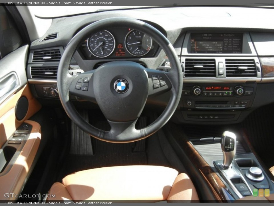 Saddle Brown Nevada Leather Interior Dashboard for the 2009 BMW X5 xDrive30i #60500303
