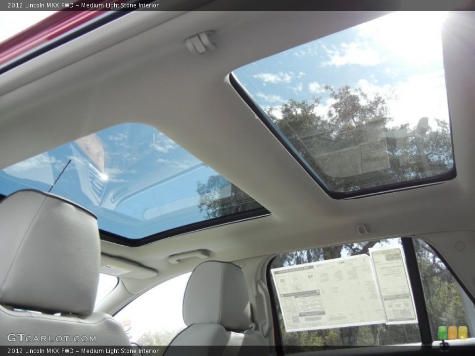 Medium Light Stone Interior Sunroof for the 2012 Lincoln MKX FWD #60501113