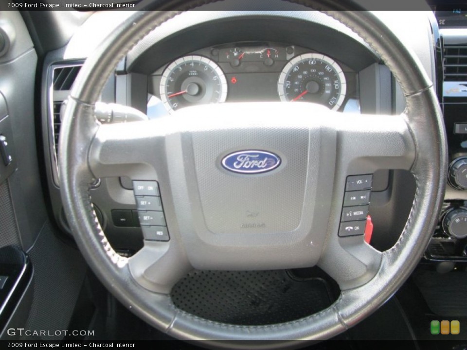Charcoal Interior Steering Wheel for the 2009 Ford Escape Limited #60502325