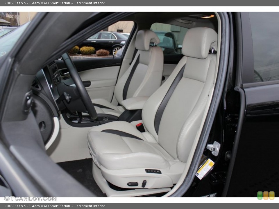 Parchment Interior Front Seat for the 2009 Saab 9-3 Aero XWD Sport Sedan #60509343
