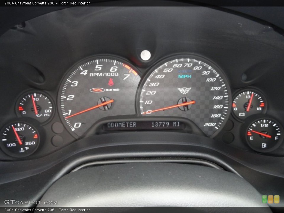 Torch Red Interior Gauges for the 2004 Chevrolet Corvette Z06 #60512376