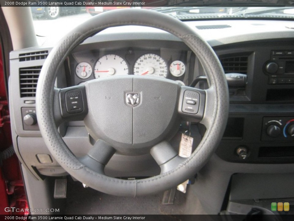 Medium Slate Gray Interior Steering Wheel for the 2008 Dodge Ram 3500 Laramie Quad Cab Dually #60512521