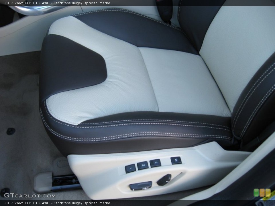 Sandstone Beige/Espresso Interior Front Seat for the 2012 Volvo XC60 3.2 AWD #60517797