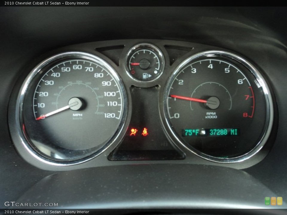 Ebony Interior Gauges for the 2010 Chevrolet Cobalt LT Sedan #60517803