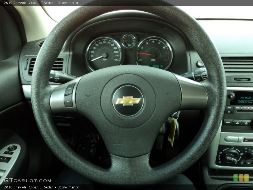 Ebony Interior Steering Wheel for the 2010 Chevrolet Cobalt LT Sedan #60517812
