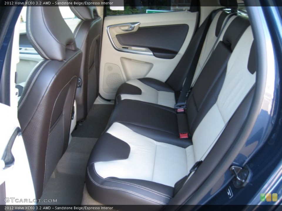 Sandstone Beige/Espresso Interior Rear Seat for the 2012 Volvo XC60 3.2 AWD #60517815