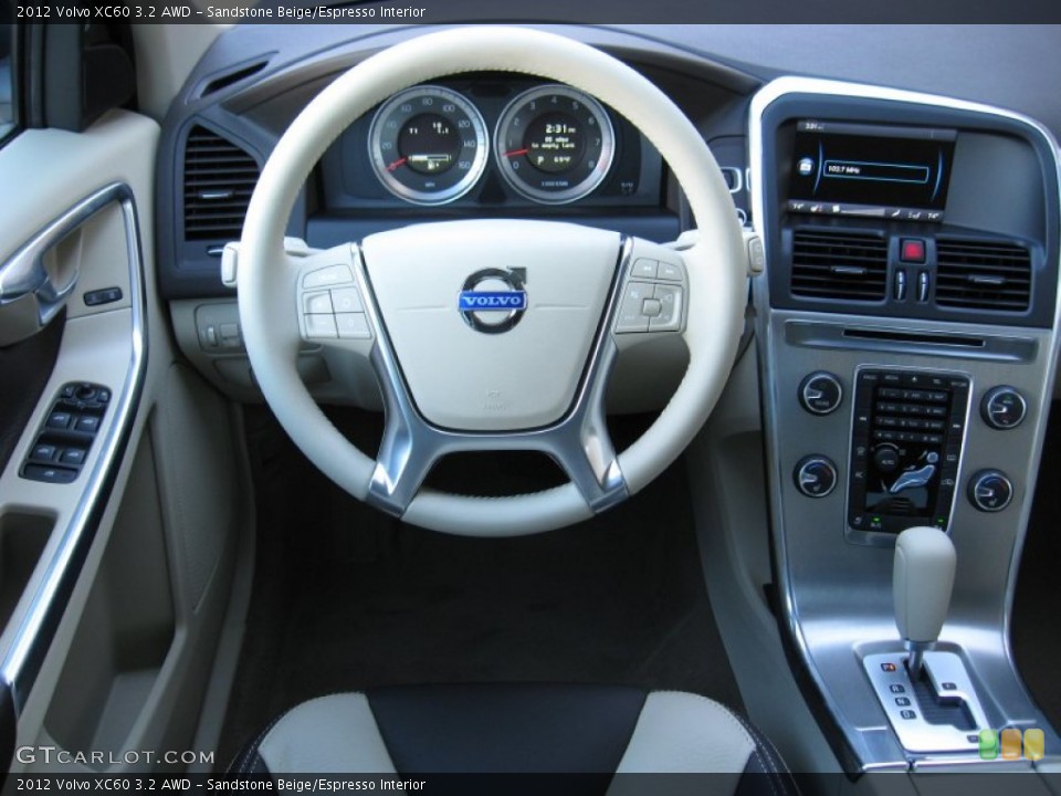 Sandstone Beige/Espresso Interior Steering Wheel for the 2012 Volvo XC60 3.2 AWD #60517866