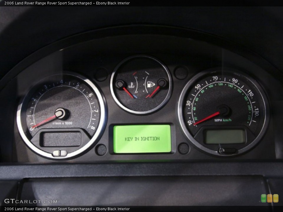 Ebony Black Interior Gauges for the 2006 Land Rover Range Rover Sport Supercharged #60518211