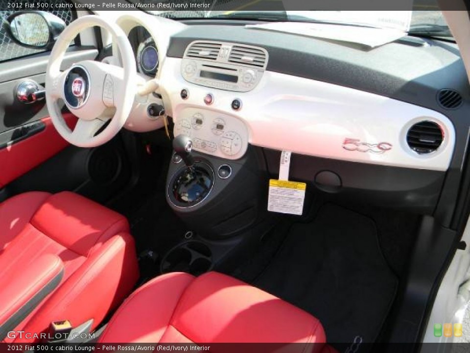 Pelle Rossa/Avorio (Red/Ivory) Interior Dashboard for the 2012 Fiat 500 c cabrio Lounge #60519042