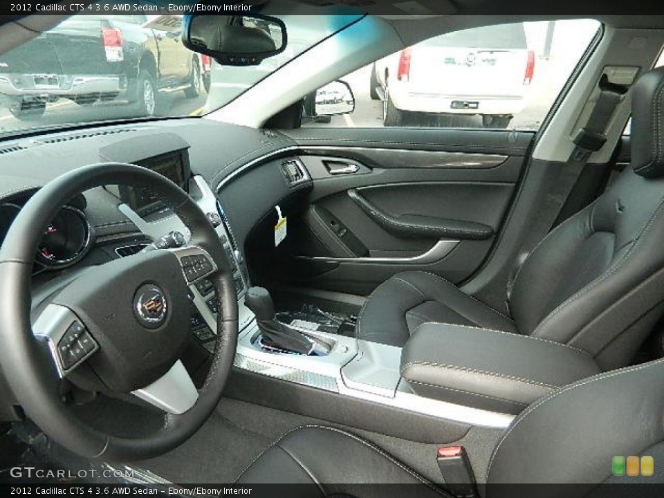 Ebony/Ebony Interior Photo for the 2012 Cadillac CTS 4 3.6 AWD Sedan #60519756