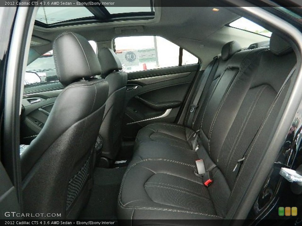 Ebony/Ebony Interior Photo for the 2012 Cadillac CTS 4 3.6 AWD Sedan #60519762