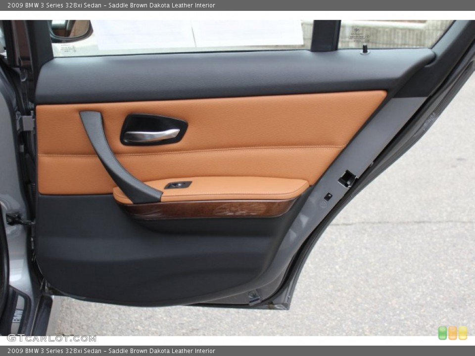 Saddle Brown Dakota Leather Interior Door Panel for the 2009 BMW 3 Series 328xi Sedan #60520434