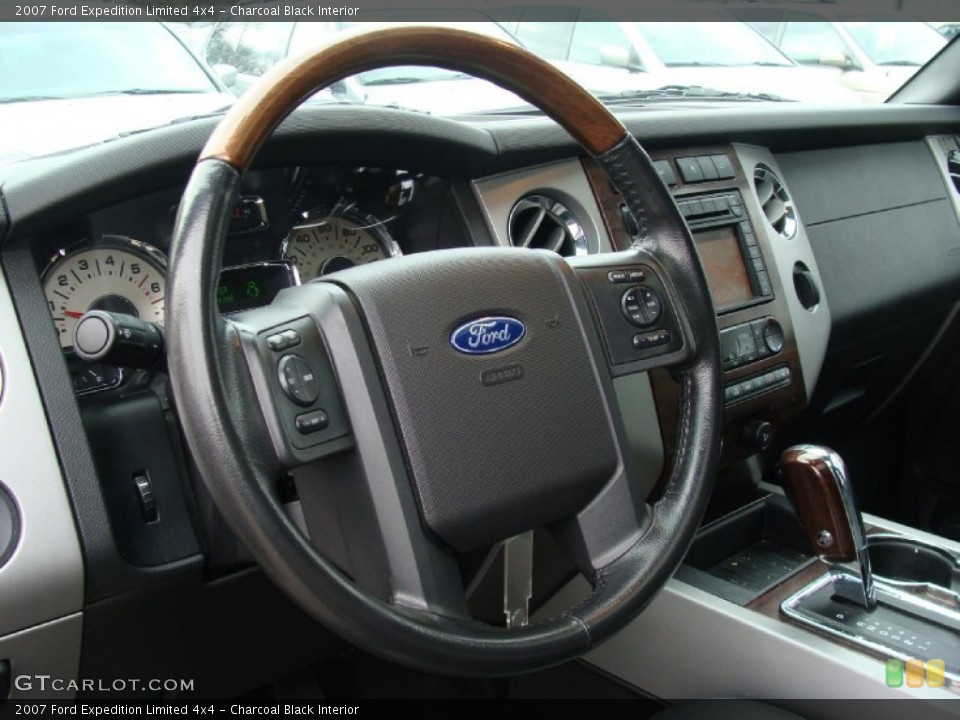 Charcoal Black Interior Steering Wheel for the 2007 Ford Expedition Limited 4x4 #60521607