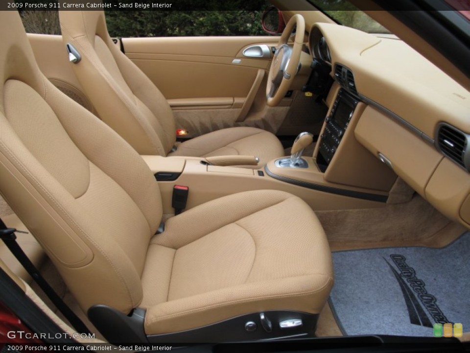 Sand Beige Interior Photo for the 2009 Porsche 911 Carrera Cabriolet #60521746