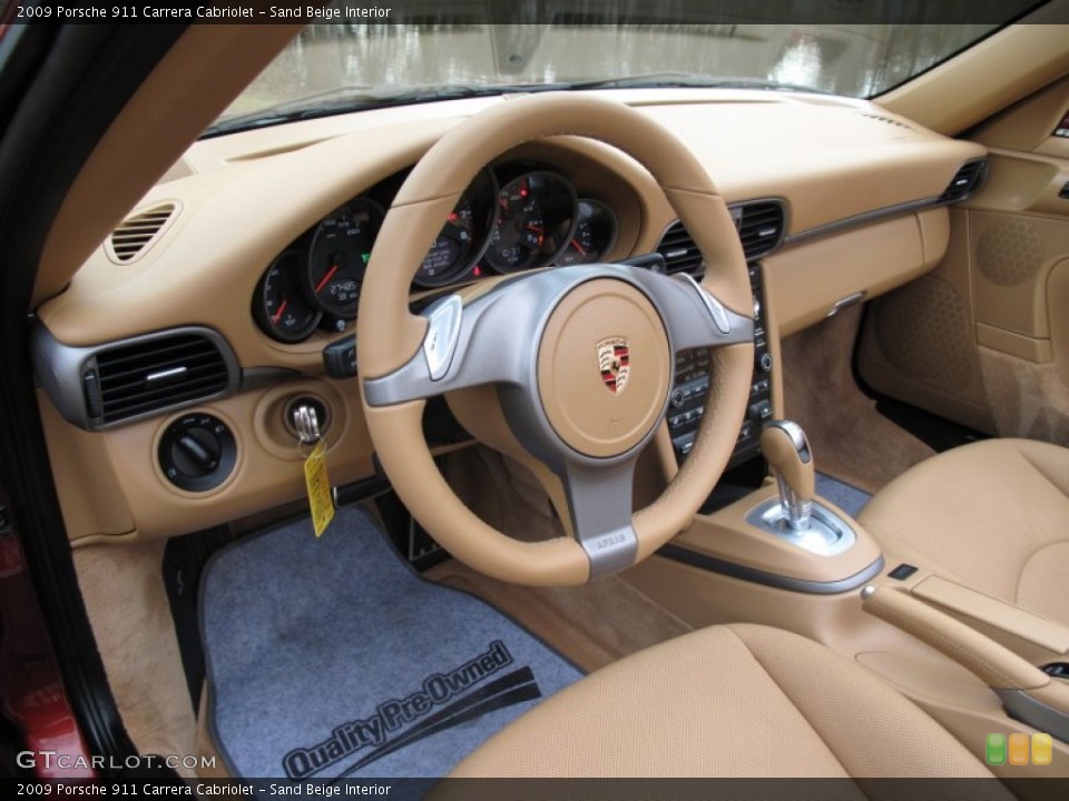 Sand Beige Interior Photo for the 2009 Porsche 911 Carrera Cabriolet #60521772