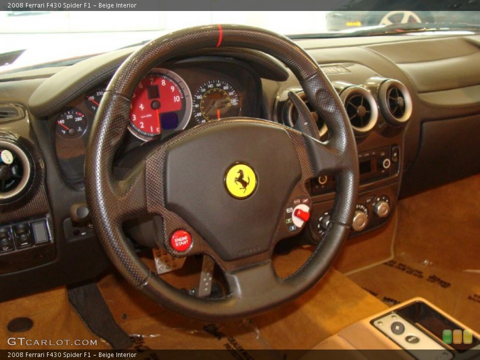 Beige Interior Steering Wheel for the 2008 Ferrari F430 Spider F1 #60524213