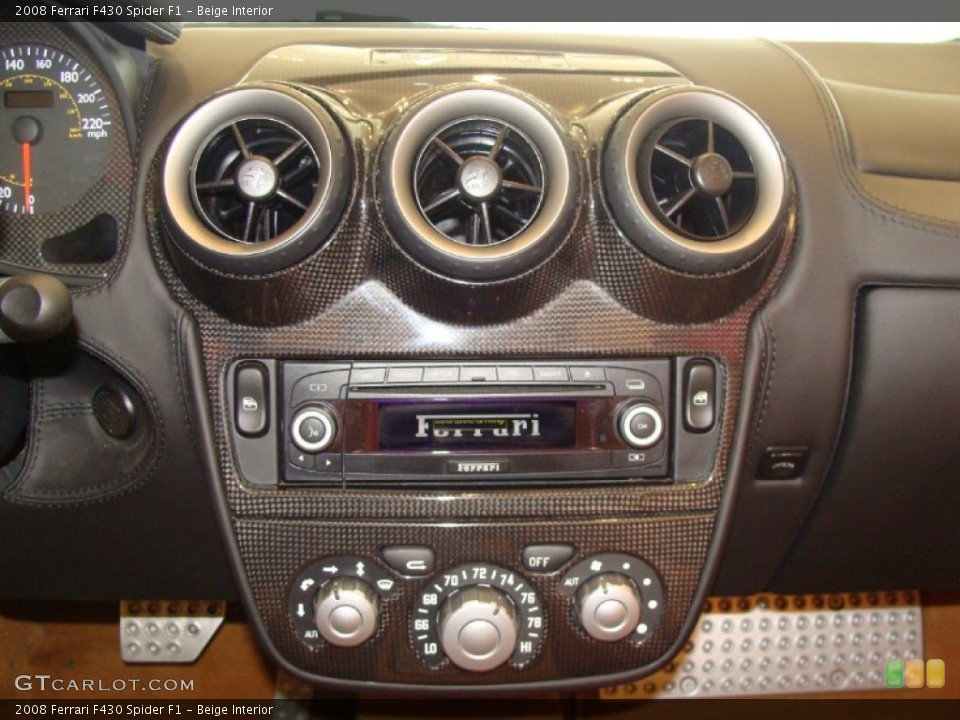 Beige Interior Controls for the 2008 Ferrari F430 Spider F1 #60524224