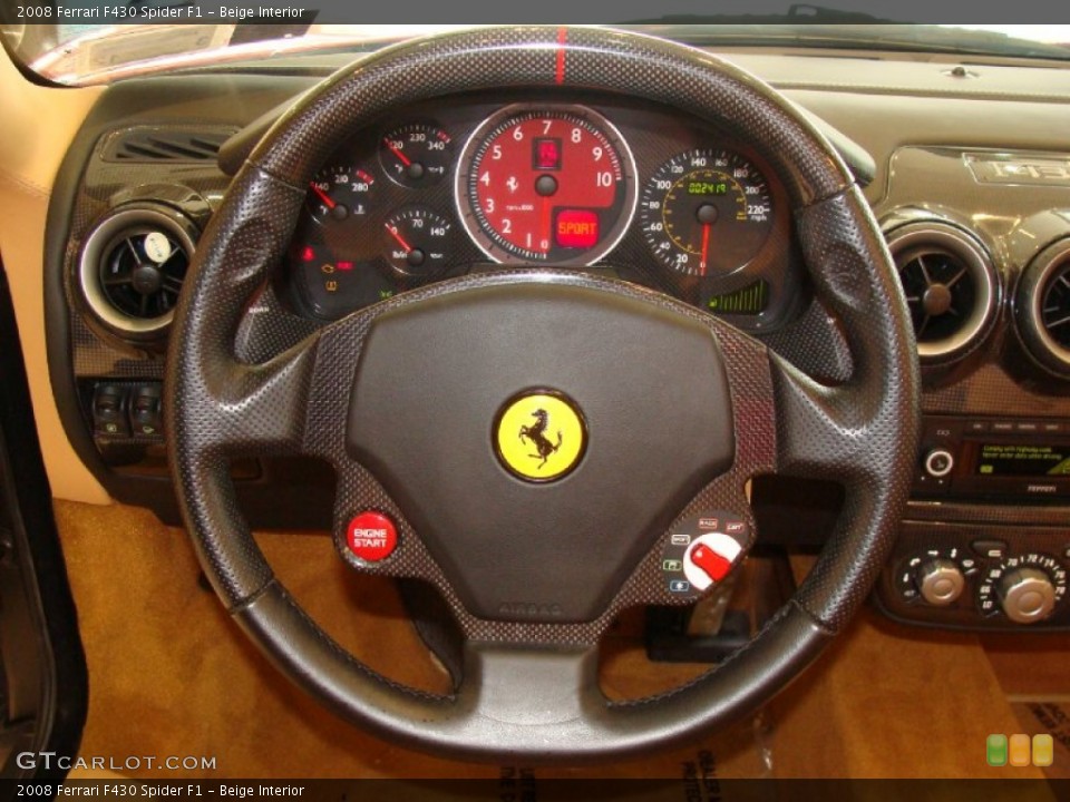Beige Interior Steering Wheel for the 2008 Ferrari F430 Spider F1 #60524251