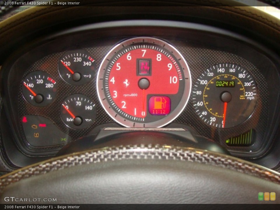 Beige Interior Gauges for the 2008 Ferrari F430 Spider F1 #60524272