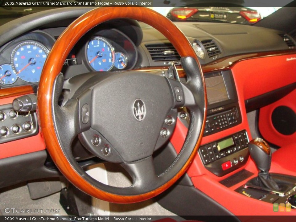 Rosso Corallo Interior Steering Wheel for the 2009 Maserati GranTurismo  #60524479