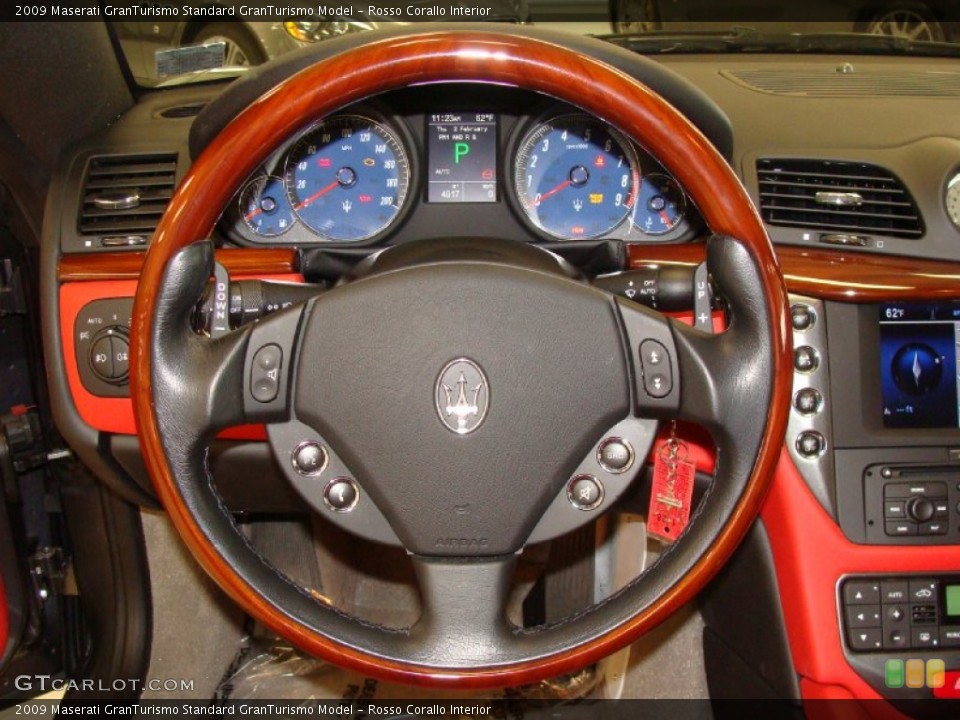 Rosso Corallo Interior Steering Wheel for the 2009 Maserati GranTurismo  #60524503