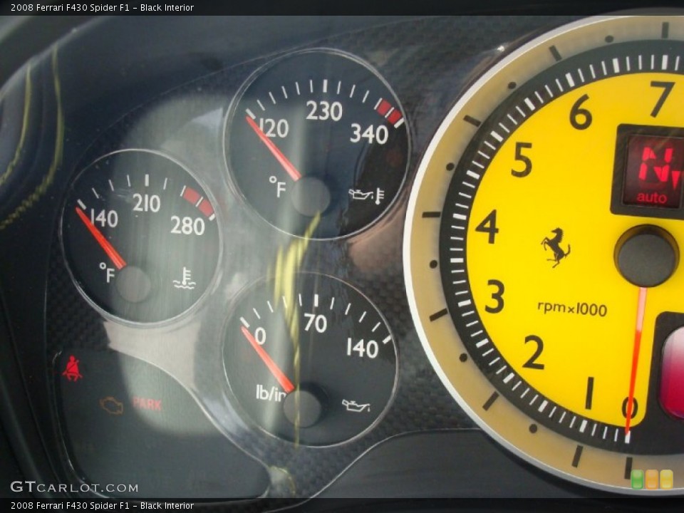 Black Interior Gauges for the 2008 Ferrari F430 Spider F1 #60525109