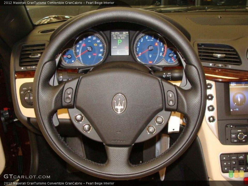 Pearl Beige Interior Steering Wheel for the 2012 Maserati GranTurismo Convertible GranCabrio #60525376