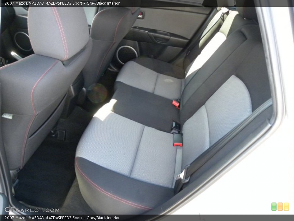 Gray/Black Interior Rear Seat for the 2007 Mazda MAZDA3 MAZDASPEED3 Sport #60526309
