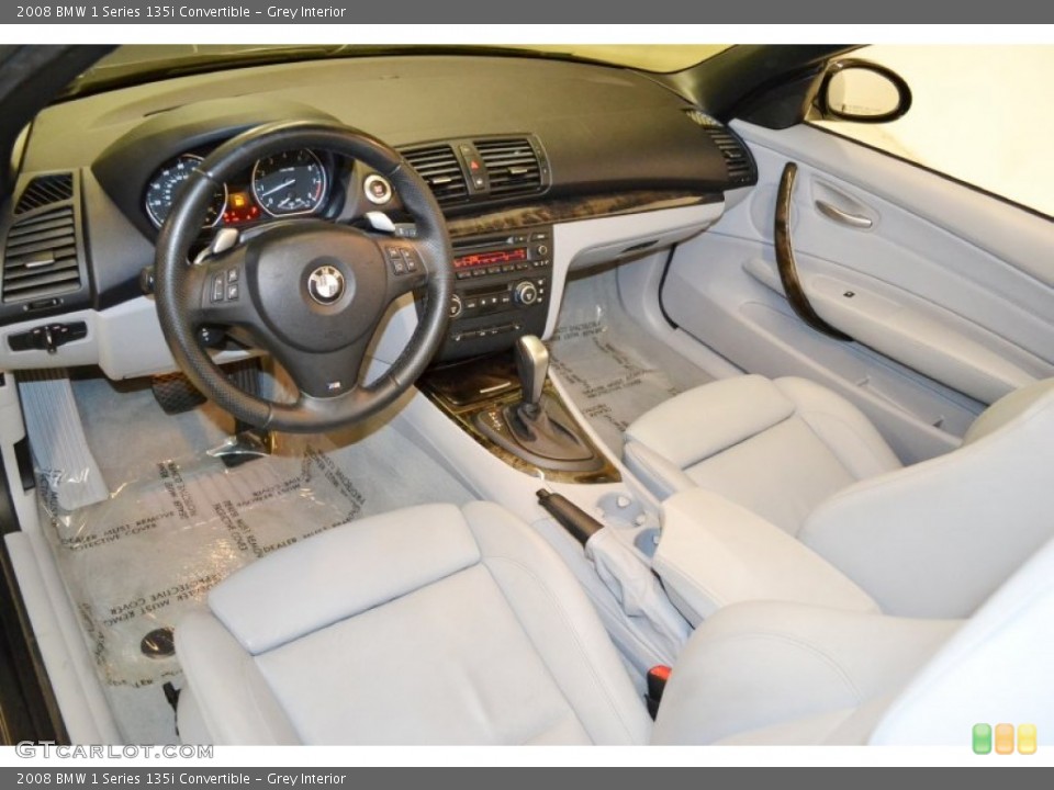 Grey Interior Prime Interior for the 2008 BMW 1 Series 135i Convertible #60528835