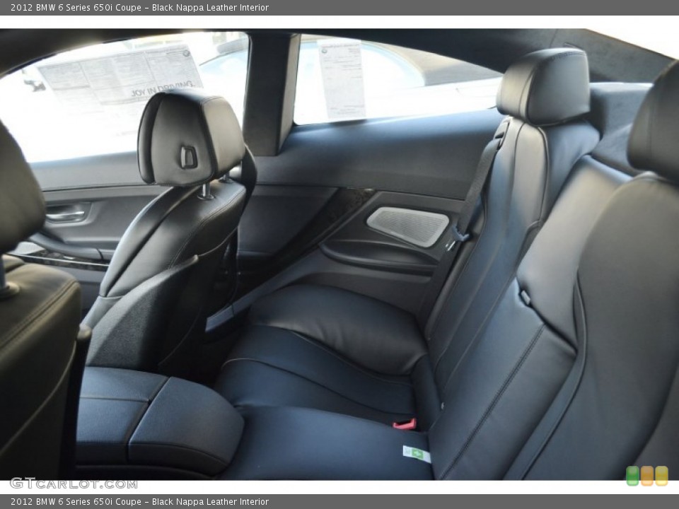 Black Nappa Leather Interior Photo for the 2012 BMW 6 Series 650i Coupe #60529736