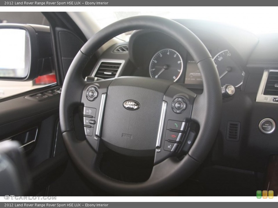 Ebony Interior Steering Wheel for the 2012 Land Rover Range Rover Sport HSE LUX #60531274