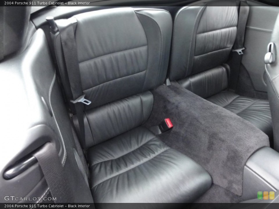 Black Interior Rear Seat for the 2004 Porsche 911 Turbo Cabriolet #60536935