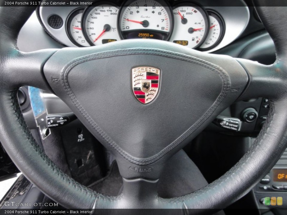 Black Interior Steering Wheel for the 2004 Porsche 911 Turbo Cabriolet #60537094
