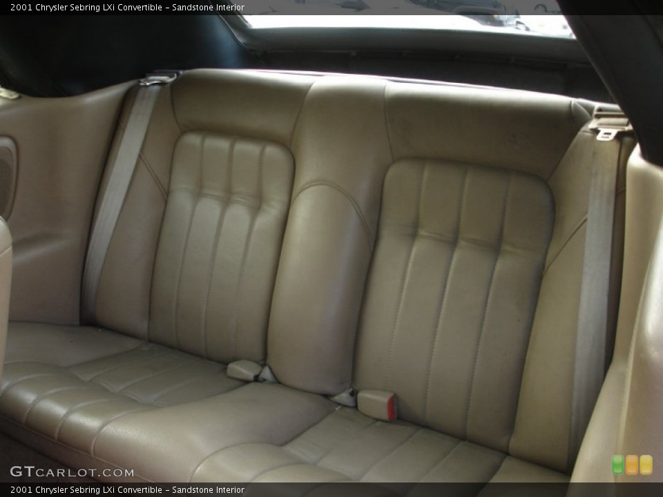 Sandstone Interior Rear Seat for the 2001 Chrysler Sebring LXi Convertible #60539269