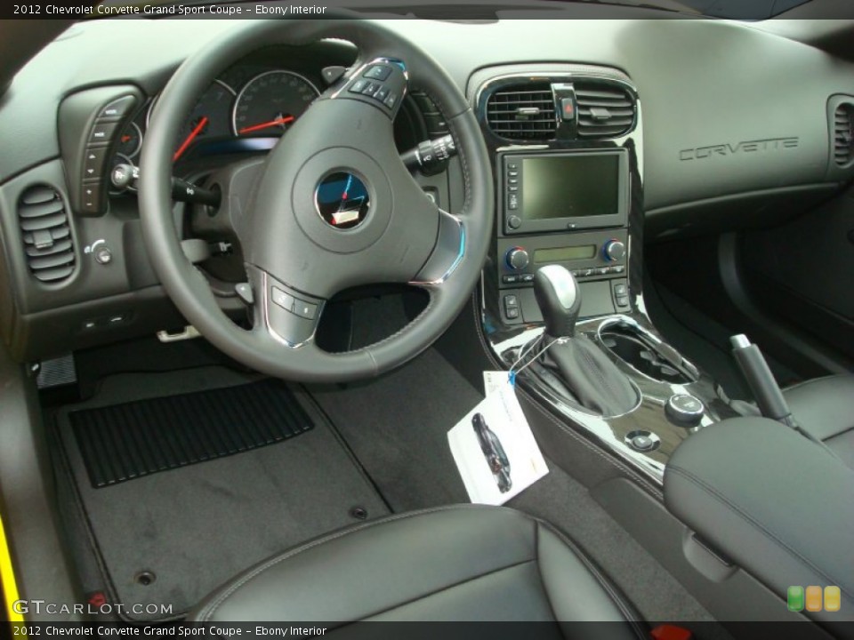 Ebony Interior Dashboard for the 2012 Chevrolet Corvette Grand Sport Coupe #60540781
