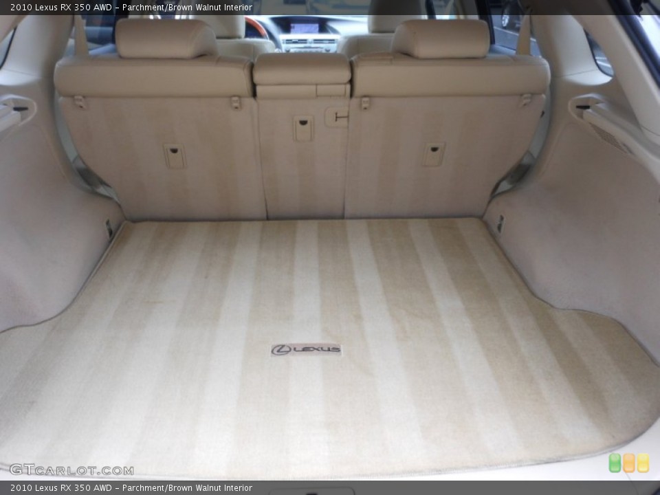 Parchment/Brown Walnut Interior Trunk for the 2010 Lexus RX 350 AWD #60541927