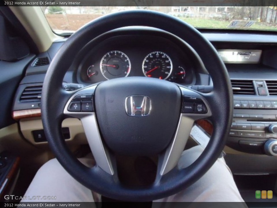 Ivory Interior Steering Wheel for the 2012 Honda Accord EX Sedan #60546508