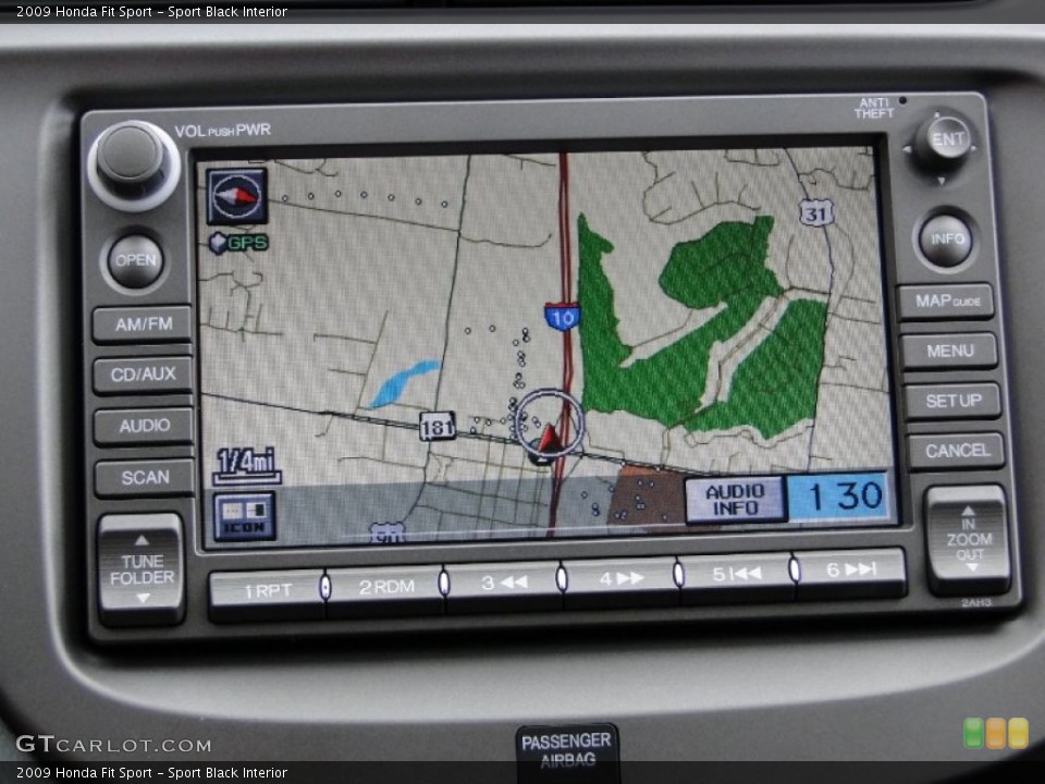 Sport Black Interior Navigation for the 2009 Honda Fit Sport #60549259