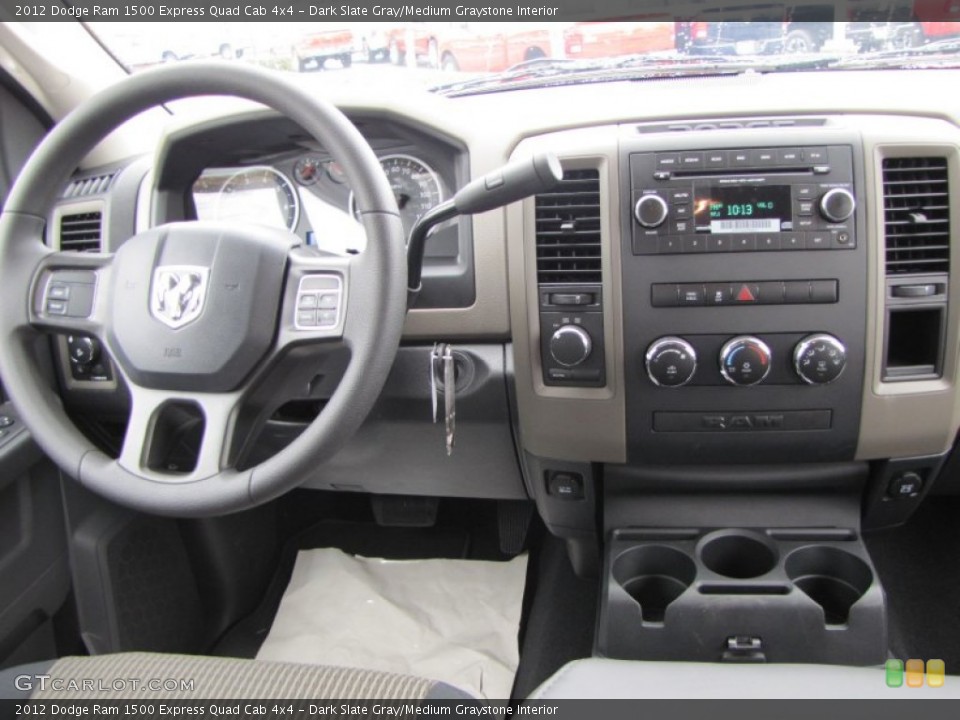 Dark Slate Gray/Medium Graystone Interior Dashboard for the 2012 Dodge Ram 1500 Express Quad Cab 4x4 #60551621