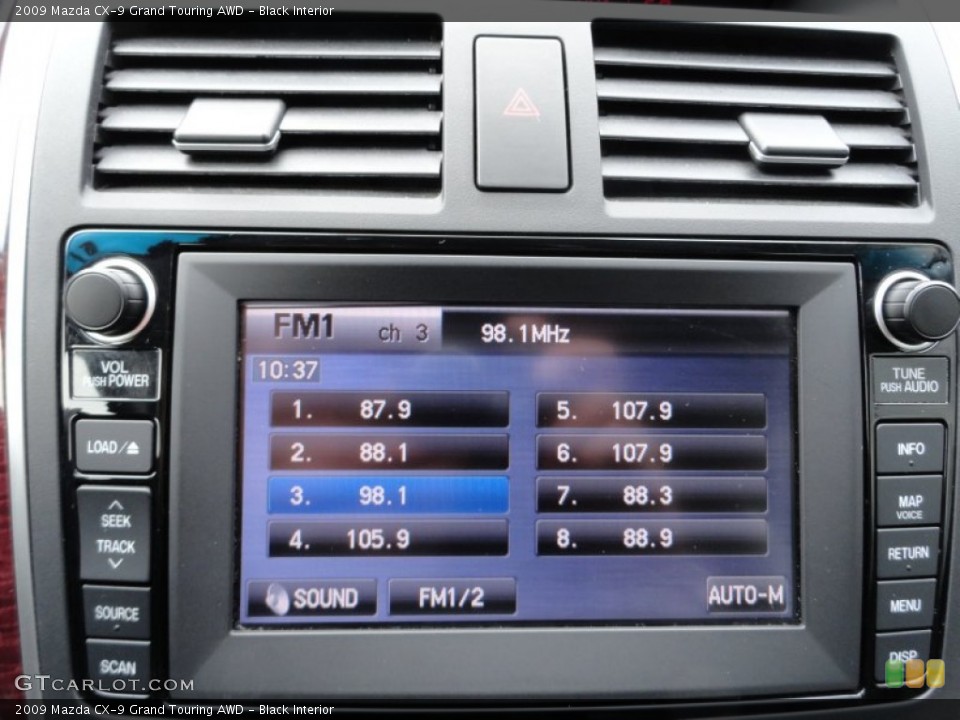Black Interior Controls for the 2009 Mazda CX-9 Grand Touring AWD #60551949