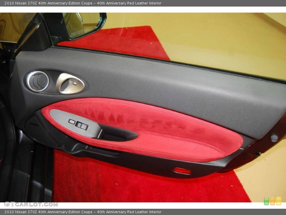 40th Anniversary Red Leather Interior Door Panel for the 2010 Nissan 370Z 40th Anniversary Edition Coupe #60554766