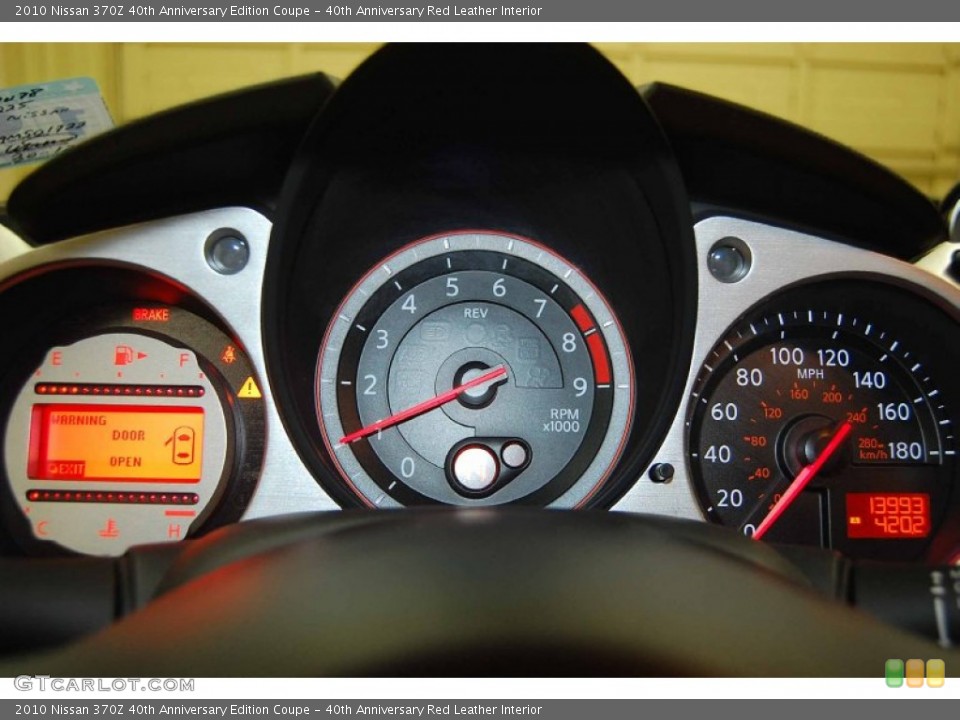 40th Anniversary Red Leather Interior Gauges for the 2010 Nissan 370Z 40th Anniversary Edition Coupe #60554805