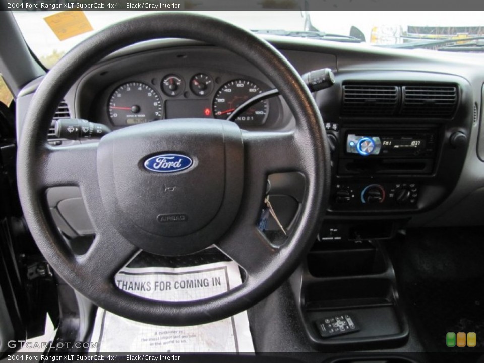 Black/Gray Interior Steering Wheel for the 2004 Ford Ranger XLT SuperCab 4x4 #60557811