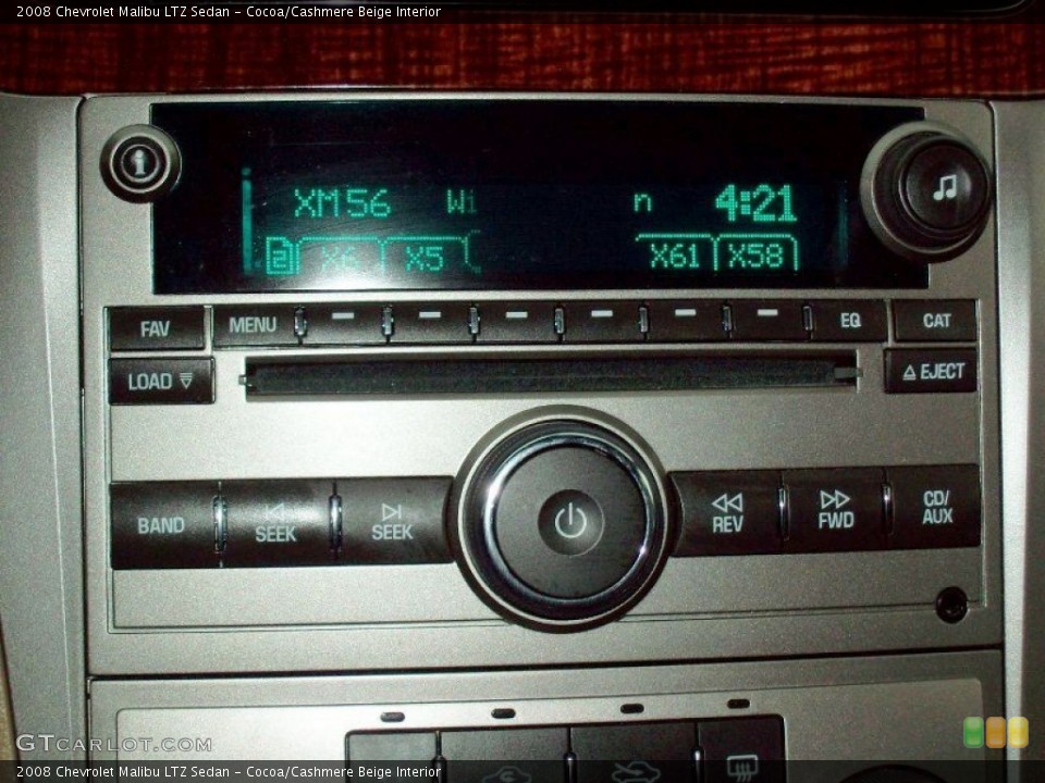 Cocoa/Cashmere Beige Interior Audio System for the 2008 Chevrolet Malibu LTZ Sedan #60559473