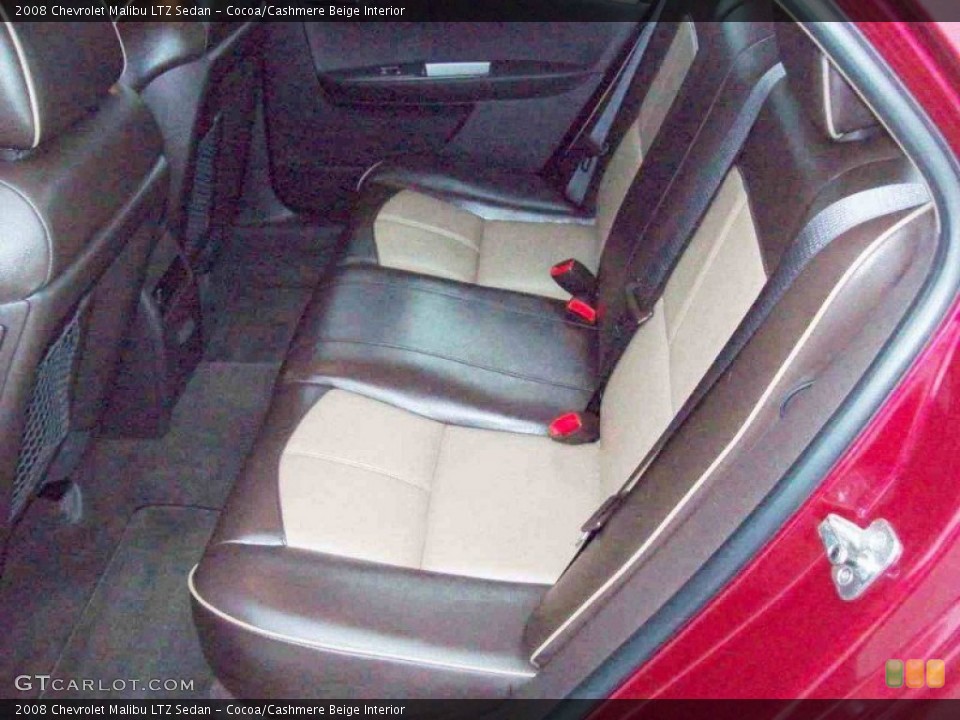 Cocoa/Cashmere Beige Interior Rear Seat for the 2008 Chevrolet Malibu LTZ Sedan #60559506