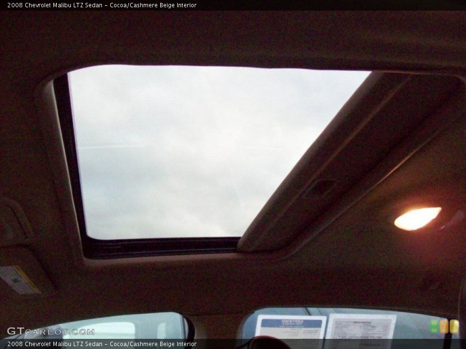 Cocoa/Cashmere Beige Interior Sunroof for the 2008 Chevrolet Malibu LTZ Sedan #60559533