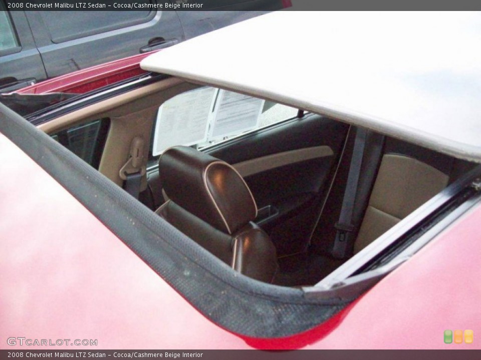 Cocoa/Cashmere Beige Interior Sunroof for the 2008 Chevrolet Malibu LTZ Sedan #60559536